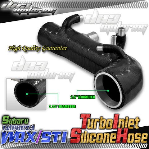 02-06 SUBARU WRX STI TURBO INLET SILICONE HOSE BLACK