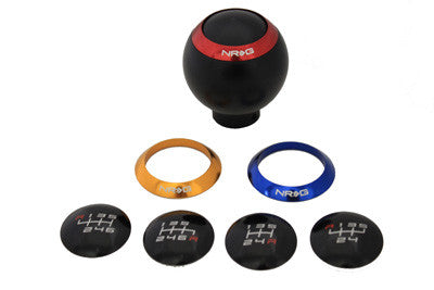 Black Shift Knob - 4 interchangeable rings