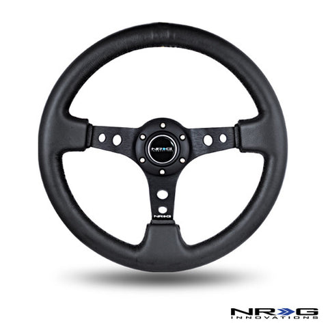 350mm Sport Steering Wheel (3" Deep) - Leather