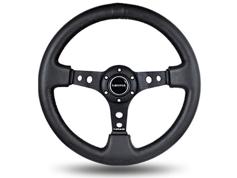 350mm Sport Steering Wheel (3" Deep) - Leather