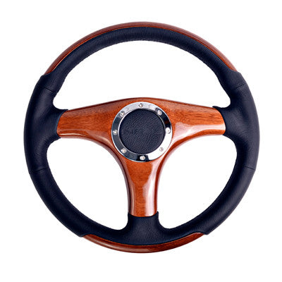 Classic Wood Grain Wheel, 350mm, 3 spoke center in wood