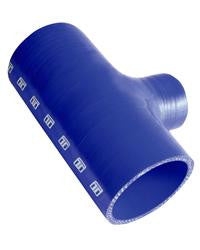 Hose Tee 2.50" ID 1.00" spout - Blue