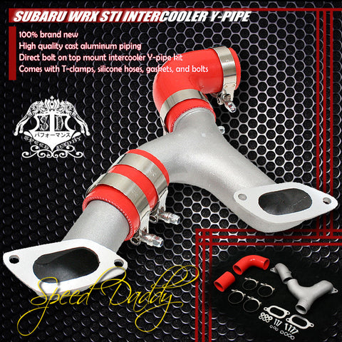 Y-PIPE - 02-07 SUBARU IMPREZA STI WRX - RED