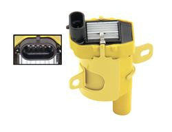 Ignition Coil, Super Coil, Coil Pack Style, Socket, Epoxy, Yellow, Rectangular, Cadillac, Chevy, GMC, Each