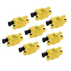 Ignition Coils, Coil Pack, Black/Yellow, Epoxy, Buick, Chevy, GMC, Hummer, Pontiac, LS2, LS3, LS7, Set of 8