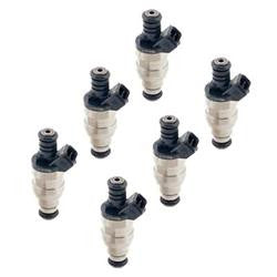 Fuel Injectors, 30 lbs./hr., 14.4 Ohms Impedance, 12 V, Chevy, Ford, GMC, Mercury, Oldsmobile, Pontiac, Set 6