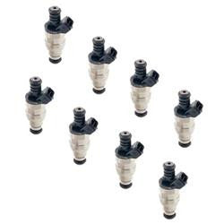 Fuel Injectors, 19 lbs./hr., 14.4 Ohms Impedance, 12 V, Chevy, Ford, Mercury, Pontiac, Set of 8