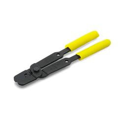 SuperStock Crimp Tool, Black Steel, Yellow Cushioned Grips, Strips and Crimps 7-8mm Spark Plug  Wire,