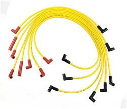 Spark Plug Wires, Super Stock, RFI Suppression, 8mm, Yellow, Stock Boots, GM, 5.0/5.7L, Set