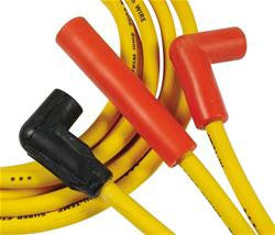 Spark Plug Wires, Super Stock, RFI Suppression, 8mm, Yellow, Stock Boots, Chevy, GMC/Oldsmobile, 4.3L, V6, Set