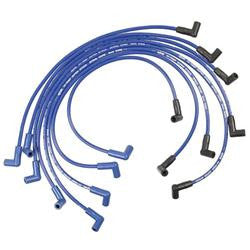 Spark Plug Wires, Super Stock, Spiral Core, 8mm, Blue, 90 Degree Boots, GM, V8, Set