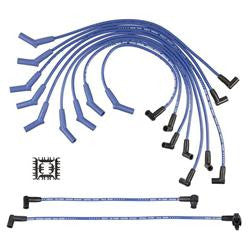 Spark Plug Wires, Super Stock, Spiral Core, 8mm, Blue, Stock Boots, Ford, Mercury, V8, Set