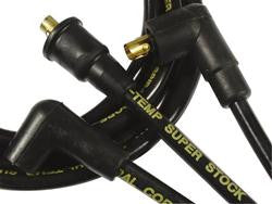 Spark Plug Wires, Super Stock, Spiral Core, 8mm, Black, Stock Boots, Mopar, Big Block, V8, Set