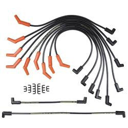 Spark Plug Wires, 300+ Race Wire, Spiral Core, 8.8mm, Black, Stock Boots, Ford, Lincoln, Mercury, V8, Set