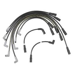 Spark Plug Wires, 300+ Race Wire, Spiral Core, 8.8mm, Black, Stock Boots, Chevy, Pontiac, 5.7L, V8, Set