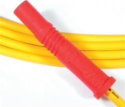 Spark Plug Wires, 8.8mm Graphite Suppression Core, Yellow, Straight Boots, Universal, V8, Set