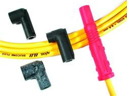 Spark Plug Wires, 8.8mm Stainless Suppression Core, Yellow, Straight Boots, Universal, V8, Set