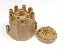 Cap and Rotor, Tan, Female/Socket, Brass Terminals, Clamp-Down, AMC, GM, Checker, Jeep, International, Kit