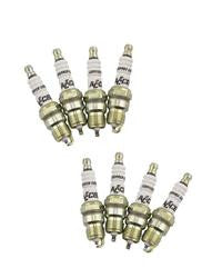 Spark Plugs, Shorty, C-Cut Electrode, Tapered Seat, 14mm Thread, .460 in. Reach, Projected, Resistor, Set of 8