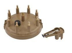 Cap and Rotor, Tan, Male/HEI, Brass Terminals, Clamp-Down, Ford, Lincoln, Mercury, V8, Kit