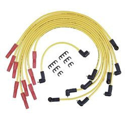 Spark Plug Wires, 8.8mm Spiral Core, Yellow, Stock Boots, AMC/GM/Jeep, V8, Set