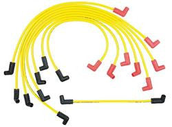 Spark Plug Wires, 8.8mm Spiral Core, Yellow, Stock Boots, GM, V8, Set