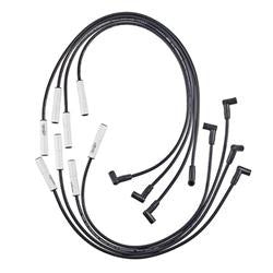 Spark Plug Wires, Extreme 9000 Ceramic, Spiral Core, 8mm, Black, 180 Degree Boots, Chevy, GMC, 454, Set