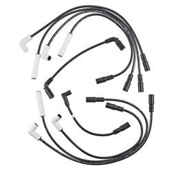 Spark Plug Wires, Extreme 9000 Ceramic, Spiral Core, 8mm, Black, 180 Degree Boots, Chevy, GMC, 4.3L, Set