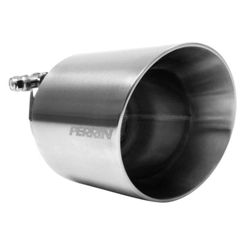 EXHAUST TIP SLASH CUT 4" DOUBLE WALL 2.135" PIPE BRUSHED