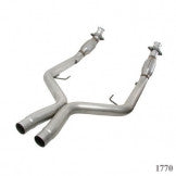 05-10 FORD MUSTANG GT 2-3/4” X-PIPE W/CONVERTERS-USE WITH BBK SHORTIES OR STOCK MANIFOLDS