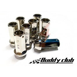 Buddy Club Lug Nut 12mm x1.25mm (SCM435 Steel) 4pc- Chrome