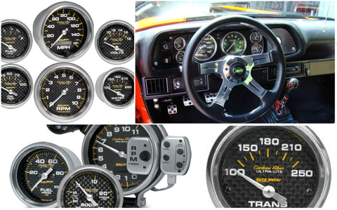 Carbon Fiber Series; Boost/Vac, Peak&Warn Gauge [Universal]