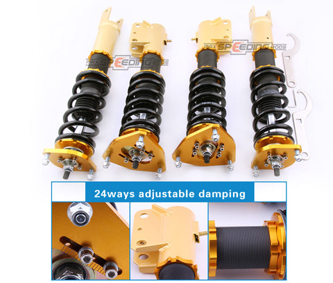 For High Performance Mitsubishi Lancer EVO 7 8 9 4G63 24 Ways Adjustable Coilover / Shock Absorber Suspension Kits