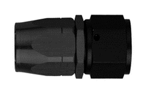 Black Anodized Reusable Aluminum Swivel; Straight; -08AN Hose Size; S.A.E. 37 deg. JIC/AN; Bulk