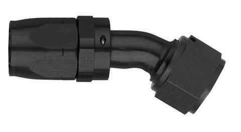 -08AN Hose Size; 60 deg. Elbow; Reusable Aluminum Swivel