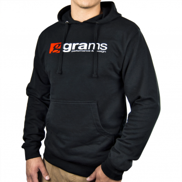 Grams Pullover Hooded Sweatshirt (Black, Medium)