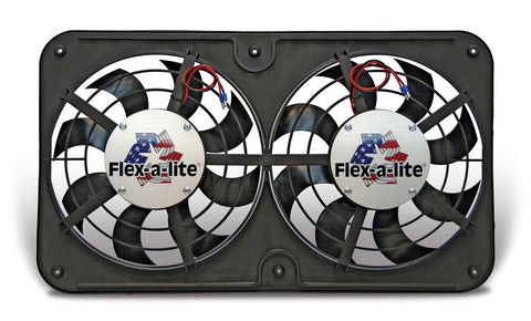 Dual 12 1/8 inch Lo-Profile S-Blade electric fan
