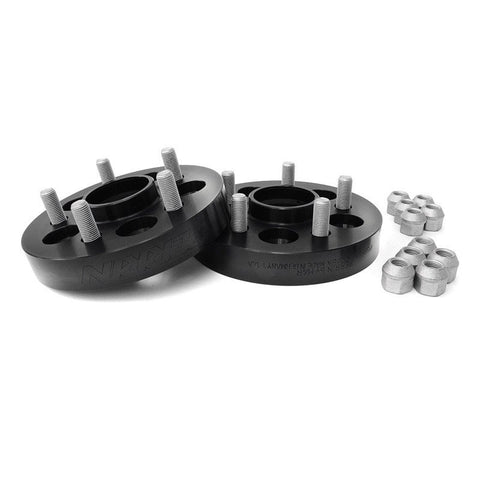 Wheel Spacers 30mm DRM Style for WRX or 5-100, 56mm Hub Black Anodized