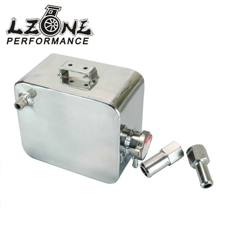 2L Litre Polished Alloy Header Expansion Water Tank & Cap WATER HEADER TANK Coolant Overflow Tank Reservoir Kit JR-TK24