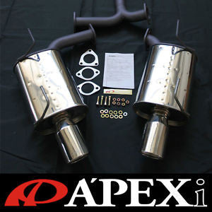 N1 Evolution X muffler system with Stainless Steel tips for Lexus RCF (Non-resonated, straight-pipe version)