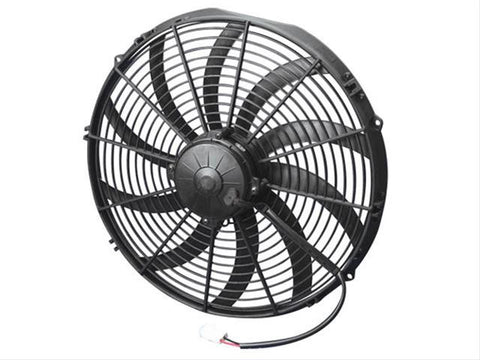 Fan, Spal, Electric, Single, 16.00 in. Diameter, 3,000 cfm, 12 V, Puller, Black Plastic Shroud, Each