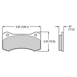 Wilwood Smart Pad BP-10 Brake Pads 150-9488K